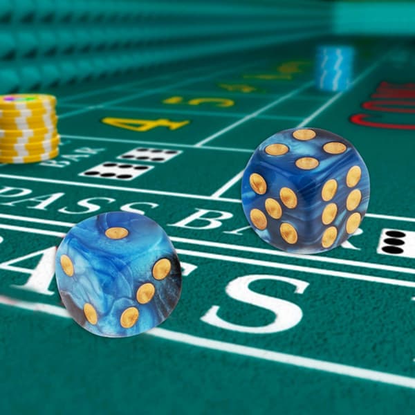 20 st Akryl 6-sidiga rundade tärningar Tvåfärgade rollspelstärningar