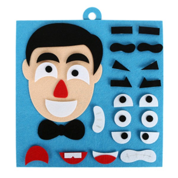 3D för ansiktsdrag Pussel Tidiga pedagogiska leksaker Interaktivt förälder Barnspel Non-woven Leksaker för tidig utveckling null - B