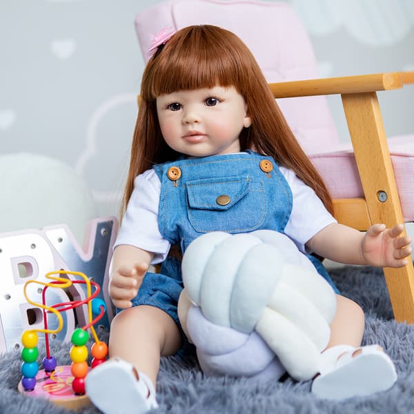 23 tums stimulerande sovande baby för docka stoppad kaukasisk för docka för spädbarn