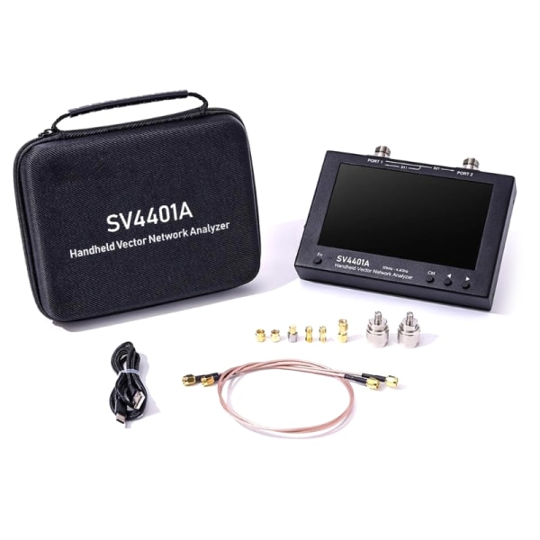 1 sæt SV4401A Håndholdt Vector Networks Analyzer 50KHz-4.4GHz 7-tommer stor skærm 100dB Dynamic NanoVNA Antenne Analyzer
