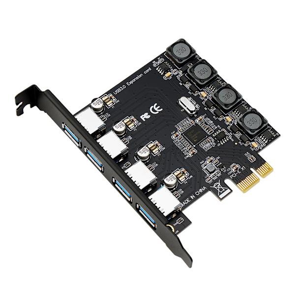 Pci-e till fyra portars usb3.0 adapterkort gratis power Win10 gratis enhet för NE