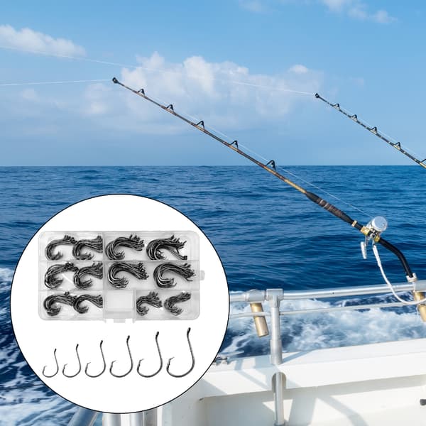 Fiskekrok Octopus Rund Jiggkrok Högkolstål Karpfiskekrok Set