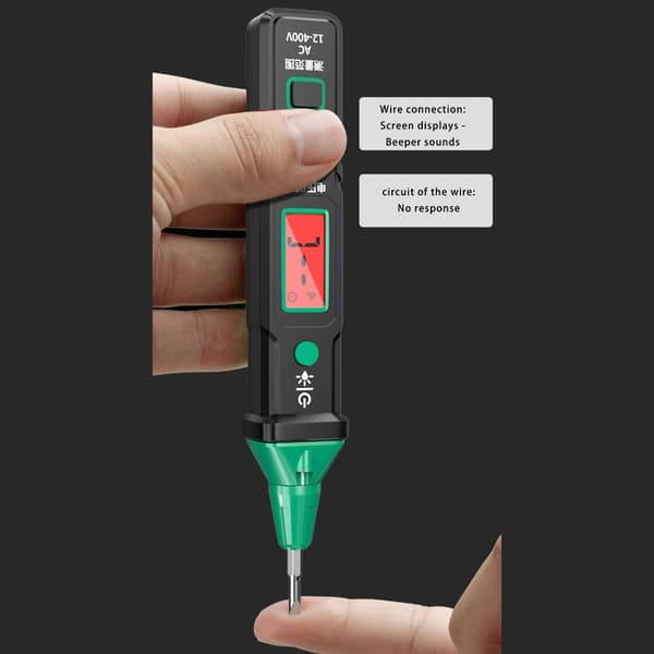 Elektriker Spänningstestare Digital LED-skärm Multifunktionella Säkerhetsdesigner