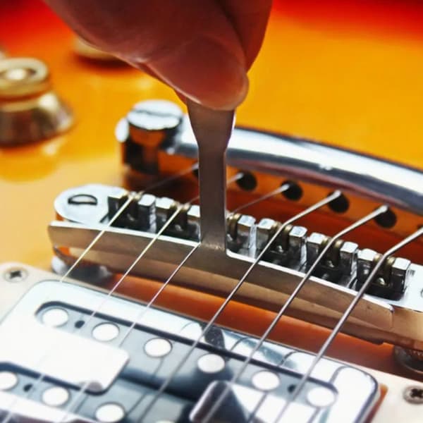9 st gitarr mätverktyg rostfritt stål greppbräda linjal för elgitarr