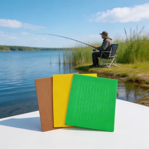 Kroppsark i insektstil for fluebinding, sett med 3 ark