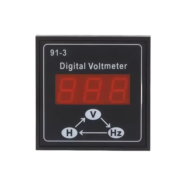 91-3 Digitalt Voltmeter For Generator Enfase Trefase Spenningsmåler LED