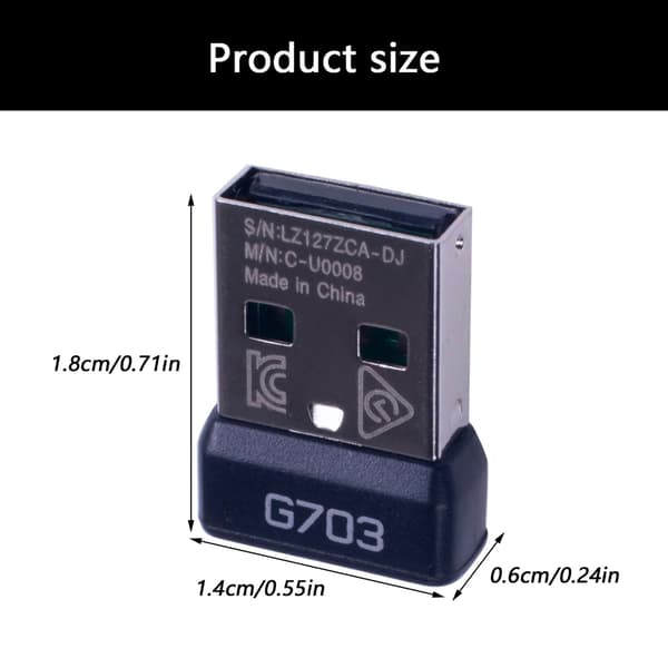 MultiSurface Tracking Adapter Holdbar USB Mus Modtager Til G703 Mus