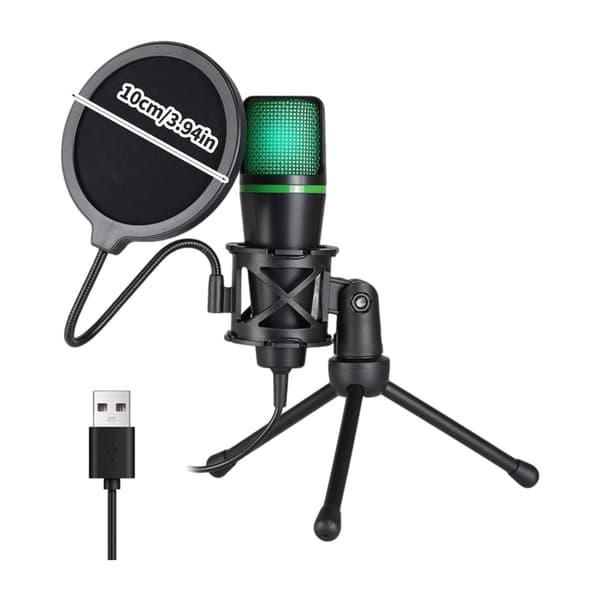 Bærbare USB-plugger og spilldatamaskinmikrofoner RGB-forsterkningskontroll støtdemper