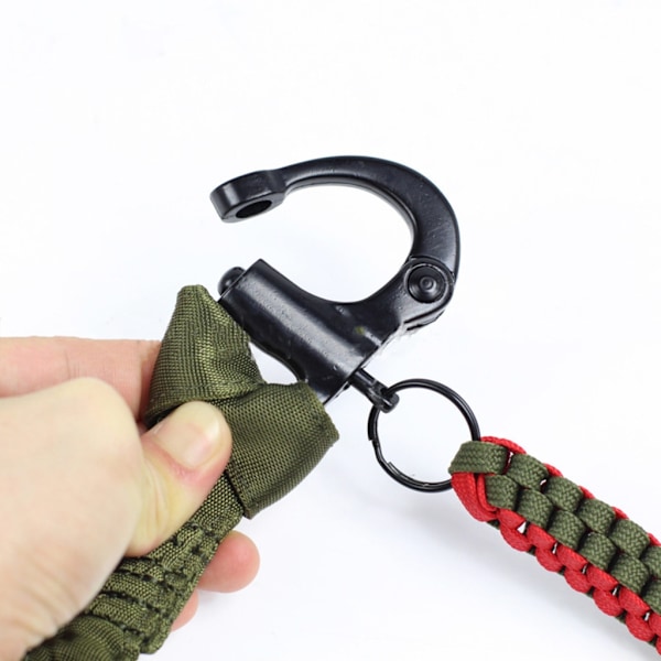 Inntrekkbar sikkerhetsstropp Lanyard Elastisk slyngestropp for utendørs jakt Armygreen