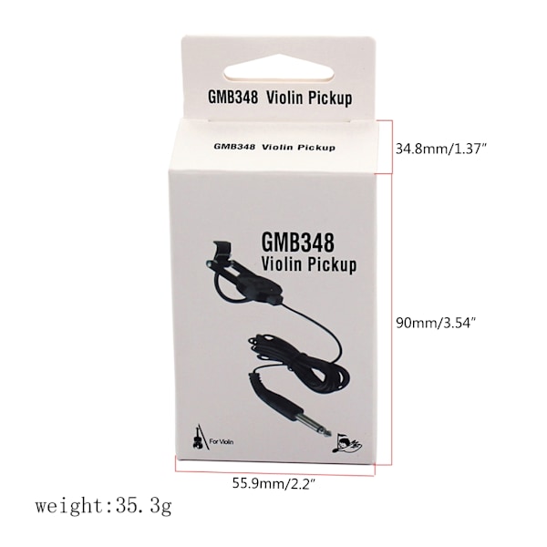 Generell piezo kontaktmikrofon for gitar, mandolin, bouzouki, fiolin