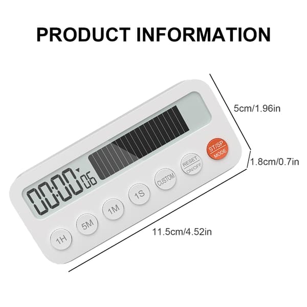 Magnetisk Visuell Timer Brukervennlig Digital Timer for Effektiv Oppgaveovervåking
