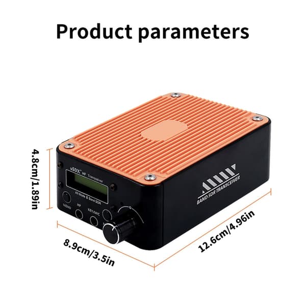 Bærbar radiosender/mottaker 8 frekvensbånd LCD-skjerm FT8-kontroll