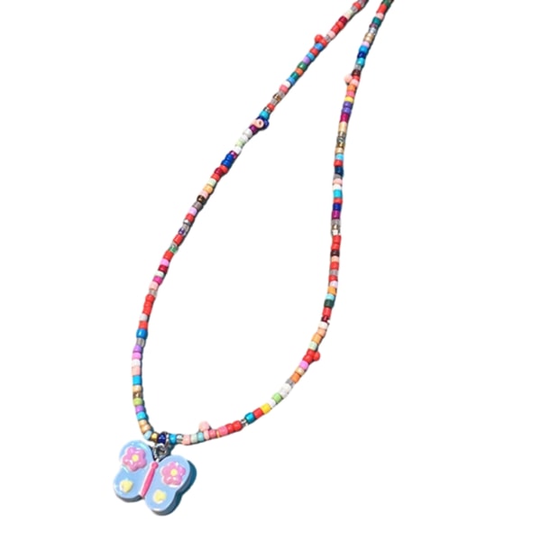 Fashionabla söta pärlor halsband Kort choker Y2K färgglada smycken hänge halsband rispärlor material för kvinnor flickor null - 10
