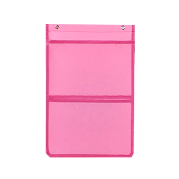 Pocket Chart Käytännöllinen ripustuslaukku Haning Seinäarkiston organizer korttikuville Pink - 2 squares