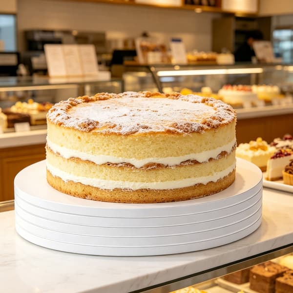 Pakke med 6 hvite kakebrett for baking av kakeplater i papp til bryllupsbruk