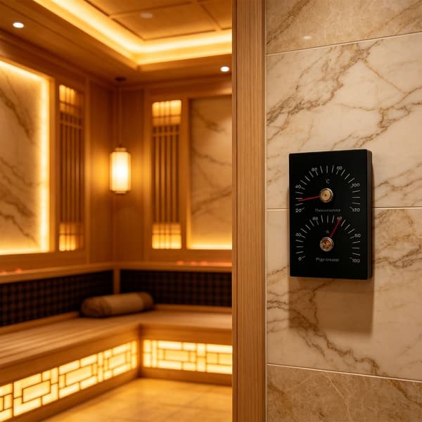 Ingen strøm nødvendig bimetallisk termometer hygrometer ideel til mobil sauna