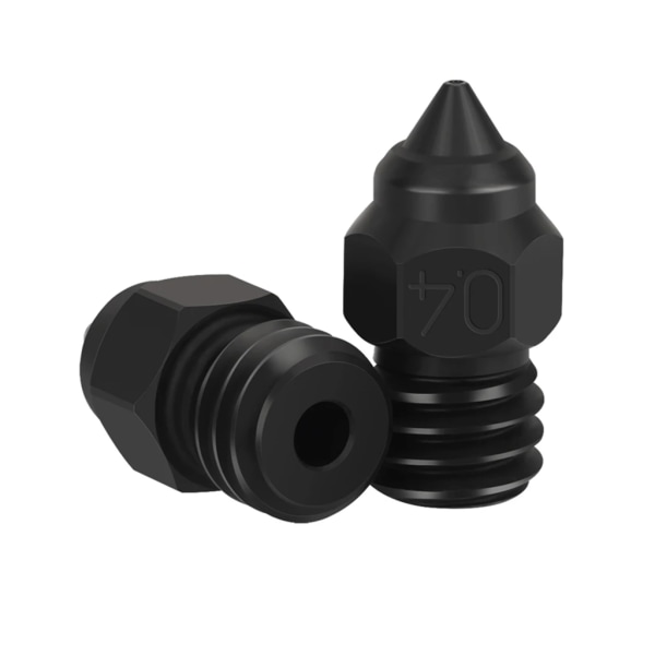 Härdat stål 0,2 0,4 0,6 0,8 3D-skrivarmunstycke för Ender3 5Pro/ Ender3V2/CR6SE/CR10 Utskriftsmunstycken 2PCS 0.2mm