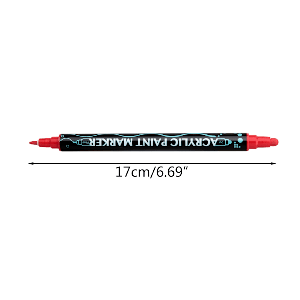 12/24/26/30 farver dobbeltendet akryl tuschpen vandtæt akryl maling pen null - 24 color