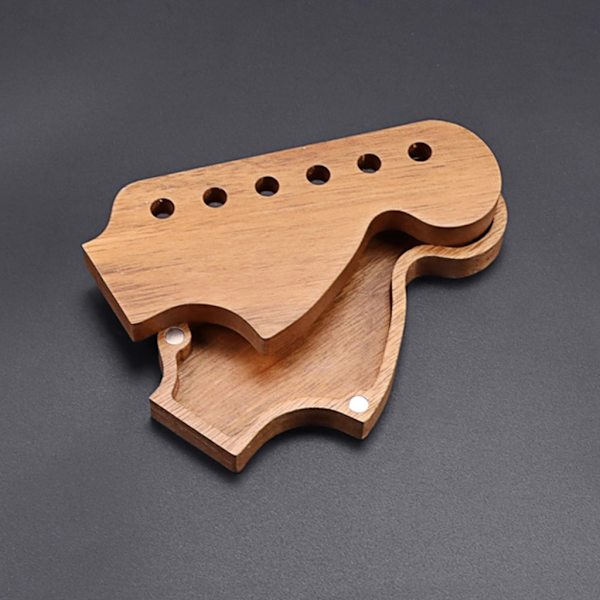 Plektrumbox i trä för akustisk elgitarr bas ukulele Style L820