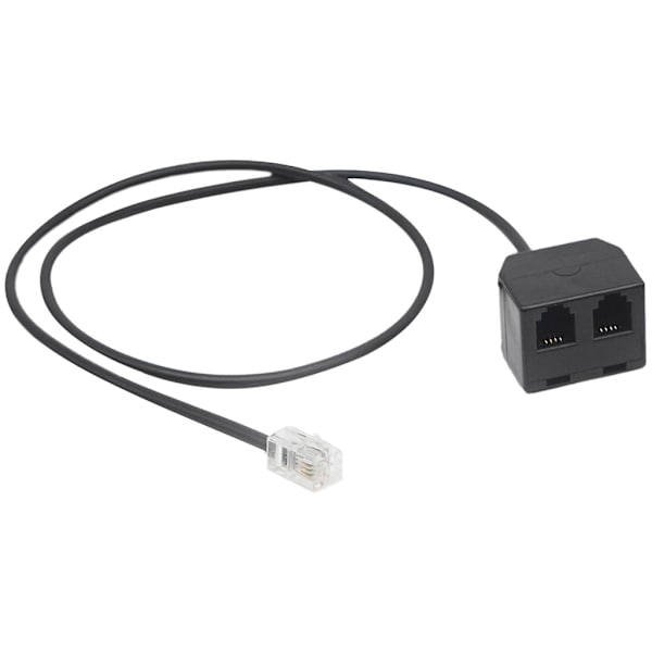 Universal forlængerkabel RJ9 han til 2 hun 4P4C stikadapter splitter