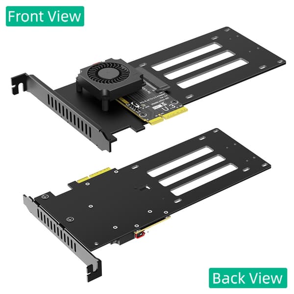 Højtydende U.3-adapterkort til PCIe 5.0 4X til NVMe SSD-forbindelse