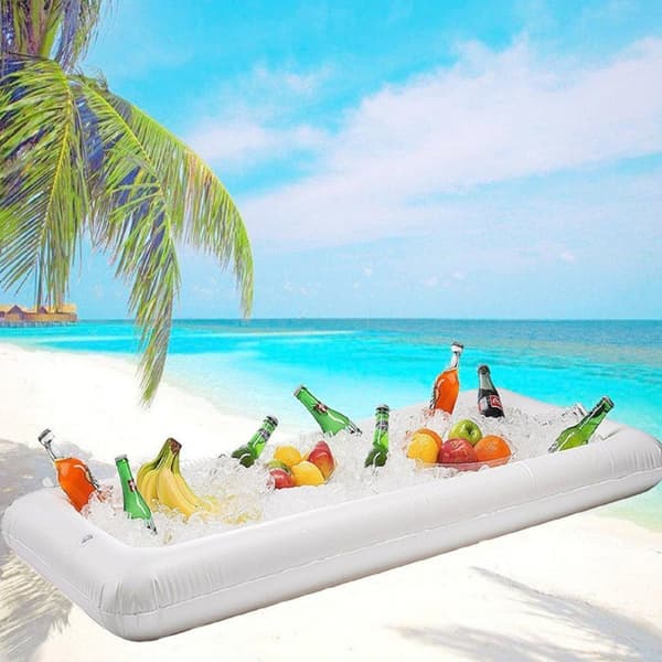 4-delt PVC flydende isblokholder perfekt til swimmingpoolfester