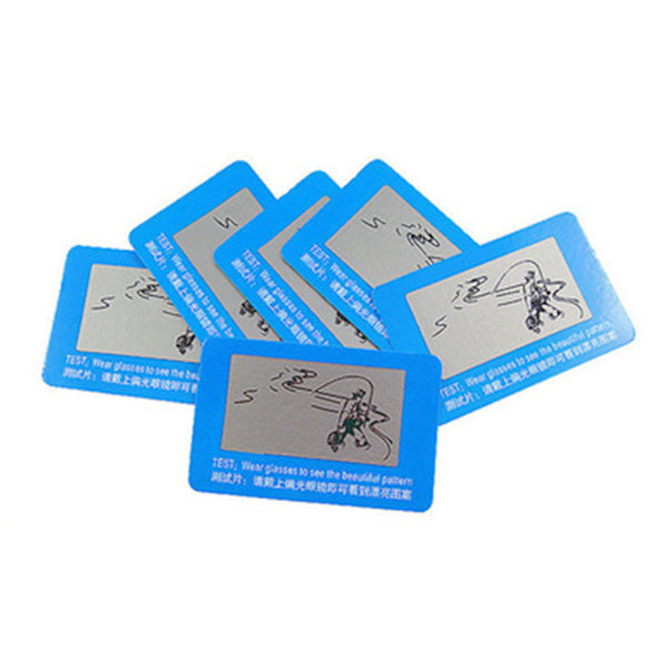 Slitesterke polariserte solbriller Linseskjermer Briller Tester Testing Card Check Funny