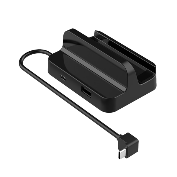 Multiportadapter USB C Hub Dockningsstation för ångdäck med 3 USB2.0-utgångar laddningshållare 2,4G-anslutning