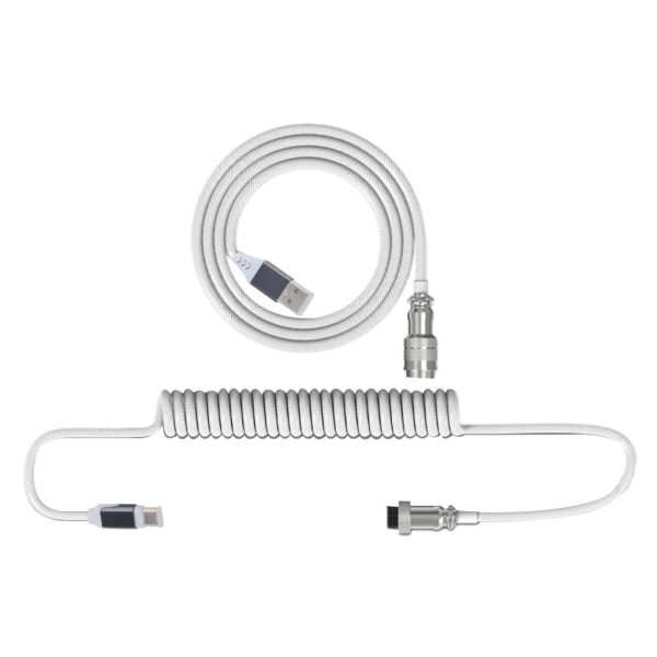 Avtakbar USB til Type-C kveilkabel Mekanisk tastatur Aviator Connector Ledning 2M Lengde Type-C-kabel