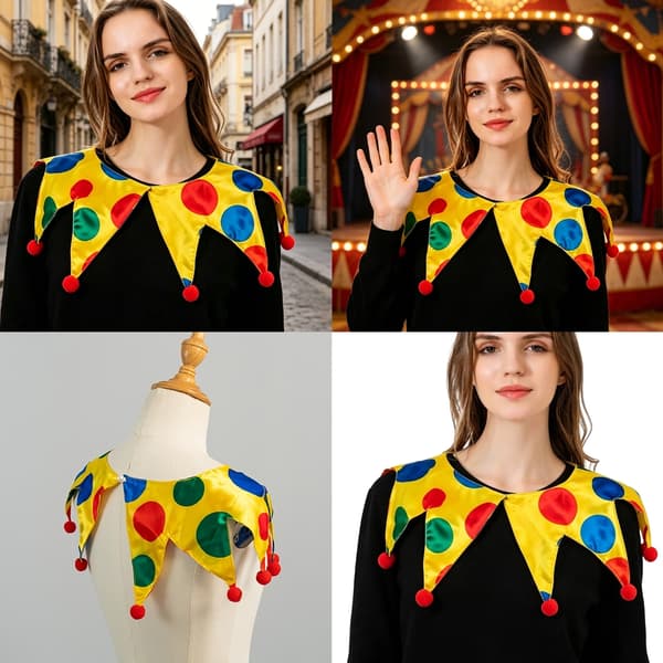 Bred Statement Hals Tilbehør Egnet til Musikfestivaler og Cosplay