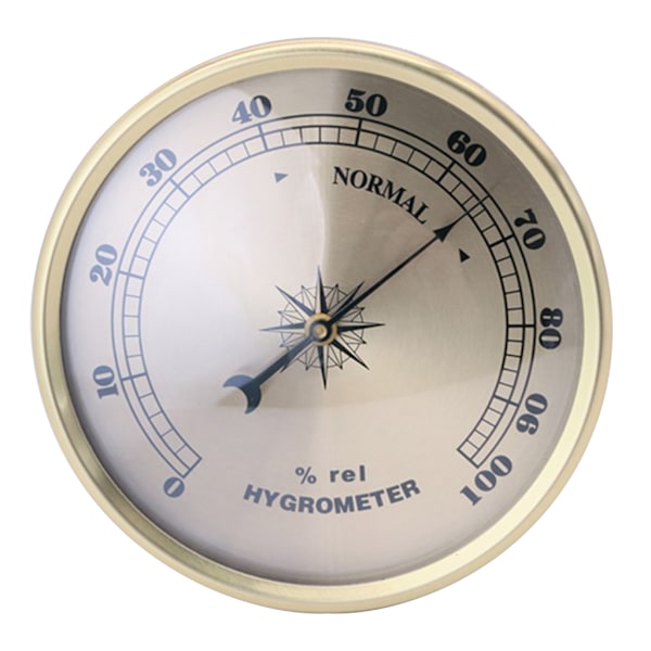 Diameter 90 mm Guldramme Væghængende termometer Vækkeur Hygrometer Termometer Barometer til laboratorier