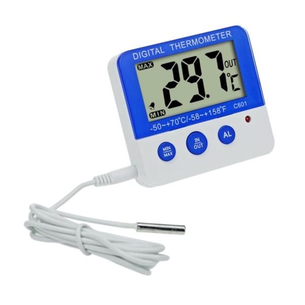 Køleskabstermometer Digitalt køleskabstemperaturtermometer Køleskabsfrysertermometer LCD-skærm °C/°F Cabriolet