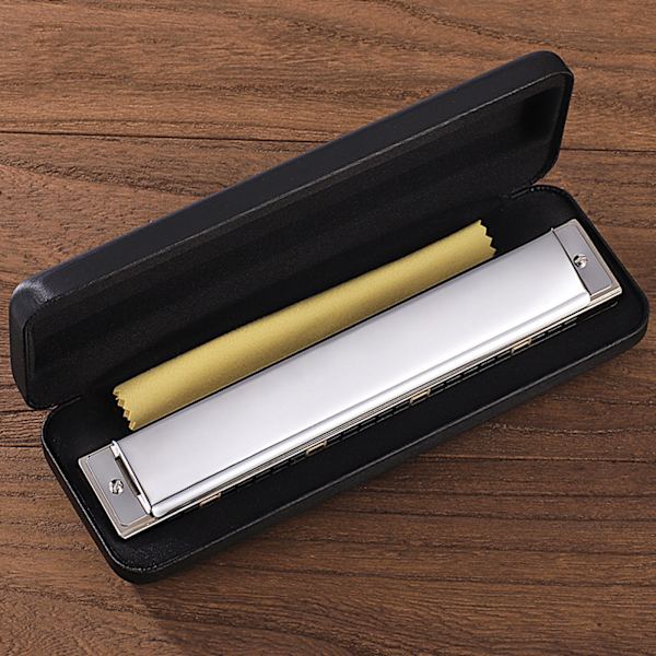 Harmonika munnspill Harmonika for C-dur 24 hull polyfoni orgel diatonisk munn D