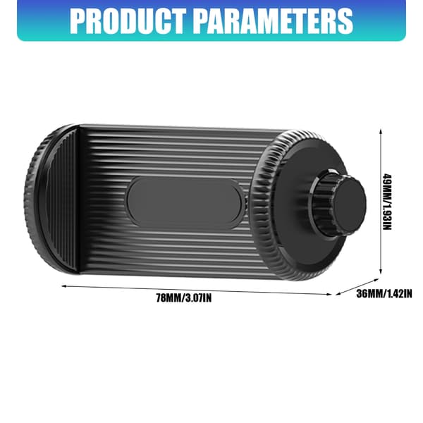 Ergonomisk biltelefonklipsfeste lite kompatibelt for 17 mm kulehodeadaptere