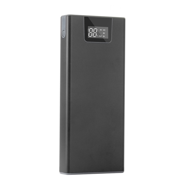 8x18650 Power Bank-skal Cover Ytterhölje Mobil Power Bank- case DIY-legeringsskal Digital Display-skärm Grey