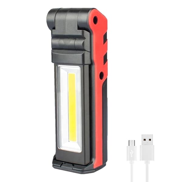 Super Bright COB LED arbejdslys med magnetisk base & krog USB genopladelig Di