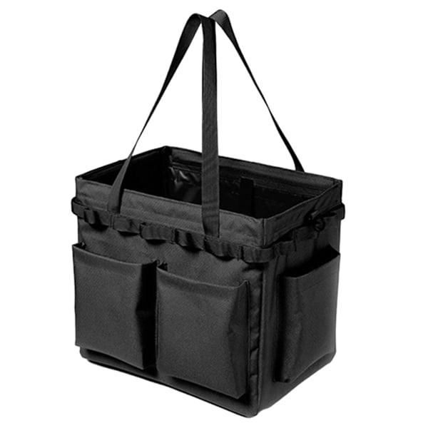 Multi-lommer Picnic Taske Foldbar Camping Bærepose Stor Kapacitet Opbevaringspose Black