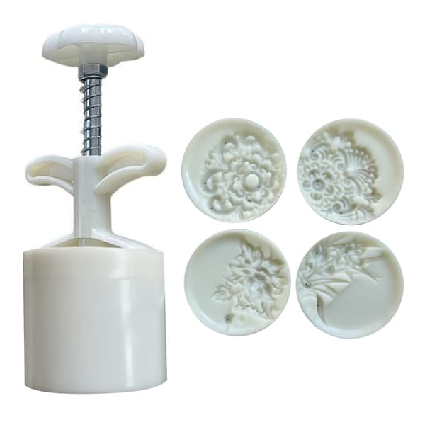 75g plastmaterial Moon Cake Form Hand-Pressure Mooncake Form
