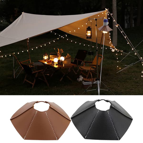 PU-skjerm for utendørslamper, erstatning for campinglykter Black