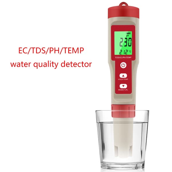 Vandkvalitetsmåler 4 i 1 detektor PH/TDS/EC/temperaturtester til akvarier