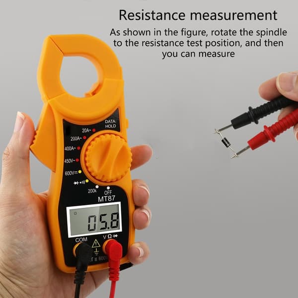 Effektiv tangamperemeter med målekapasitet for effektiv testing