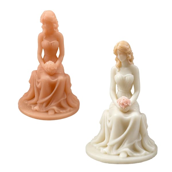 3D Brudefigur Silikone Lysforme til Resin Støbning Lys Sæbe Chokolade