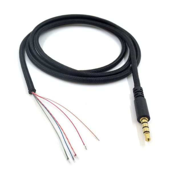 Bærbar lydkabel 1,1 m lengde Stereo Aux-kabel for Hyper X Cloud II Core Pro