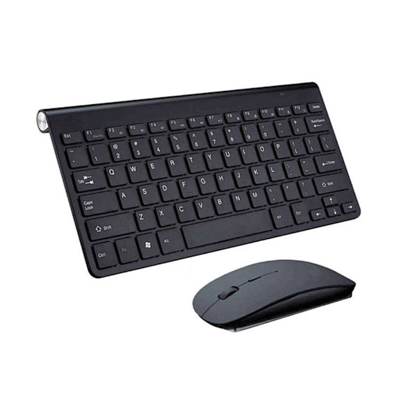 2,4Ghz Mini Multimedia Tangentbord Mus Combo Trådlöst tangentbord och mus Set för Notebook Laptop Stationär PC Lättvikt