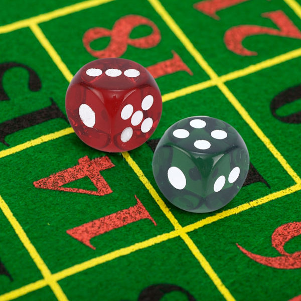 6-sidig tärning, standardspelstärning för brädspel, tärningsspel, matematiktärning, presenter K9 Red Glass