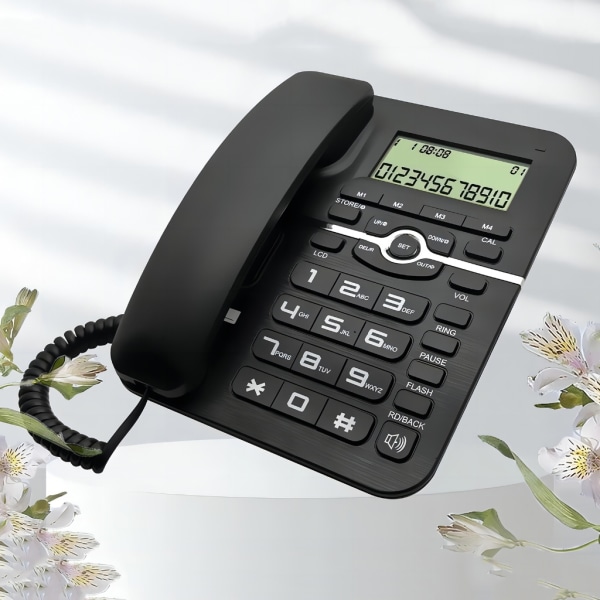 Fast telefon Stationär telefon Fast telefon Uppringare Telefon Reception White