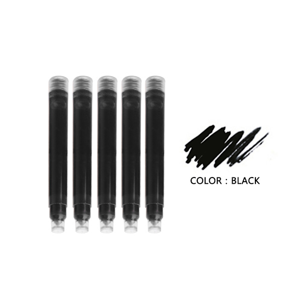 5 stk JinHao blækpatroner fyldepen refill i sort/blå skriveværktøj