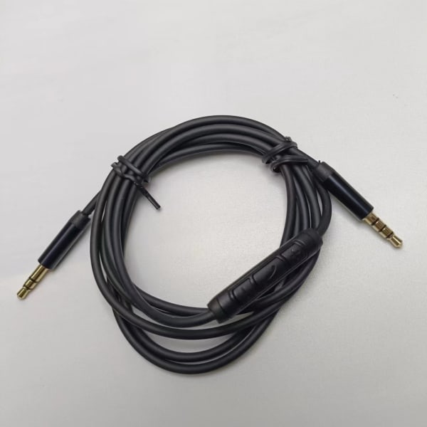 Kvalitets 3,5 mm hörlurskabel för WH1000xM5, WH1000xM4 headsetsladd Guldpläterad kontaktledning med mikrofon och volymkontroll
