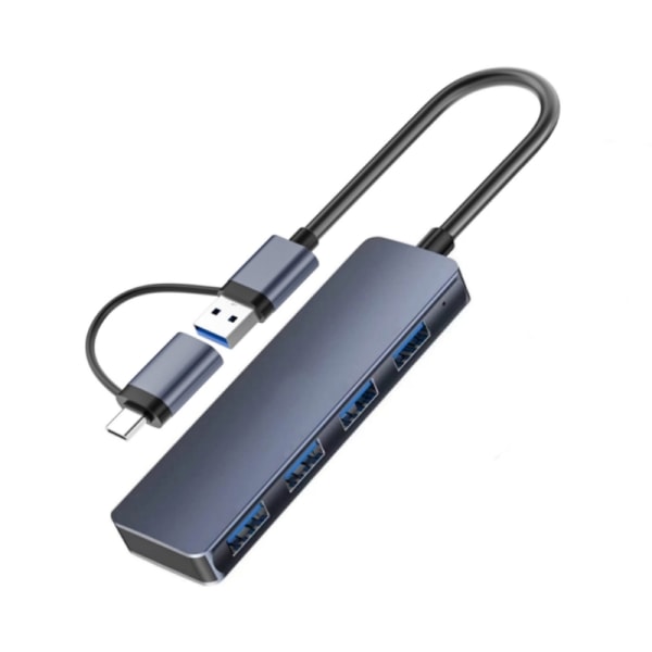USB/Typ C hane till fyra USB 3.0 hona kabeladapter typ C till 4 USB 3.0 port splitter Dongle sladd Converter Connector