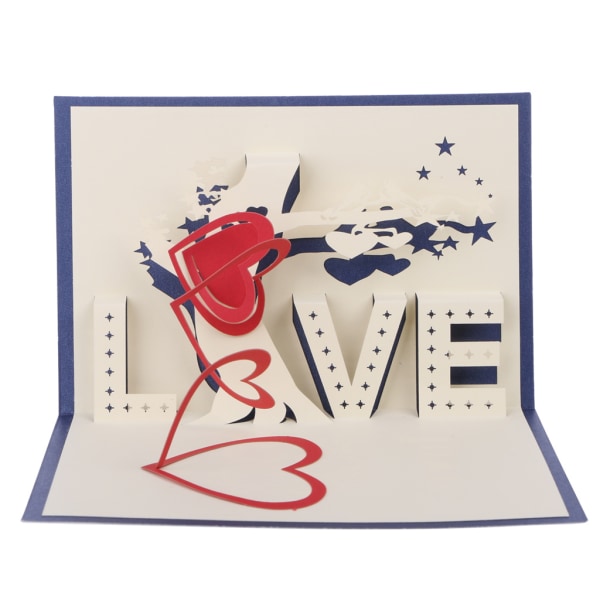 3D til pop-up lykønskningskort Kærlighedstræ-kort med konvolutter til kone, mor, datter, veninder, jubilæum, valentinsdag